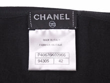 Load image into Gallery viewer, CHANEL シャネル 半袖Ｔシャツ P40676K02966 ココマーク リブ ブラック コットン シルク サイズ42 美品 40910