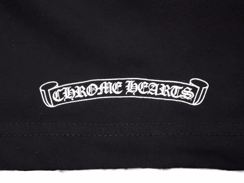 極美品 CHROME HEARTS クロムハーツ ポケット ロゴ Tシャツ ブラック