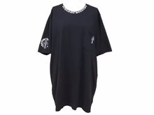 Load image into Gallery viewer, CHROME HEARTS クロムハーツ 20SS セメタリ―クロス ネックロゴ Tシャツ ブラック トップス サイズXL 良好 40981