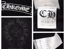 Load image into Gallery viewer, CHROME HEARTS クロムハーツ 20SS セメタリ―クロス ネックロゴ Tシャツ ブラック トップス サイズXL 良好 40981