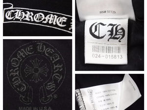 CHROME HEARTS クロムハーツ 20SS セメタリ―クロス ネックロゴ Tシャツ ブラック トップス サイズXL 良好 40981