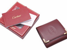 Load image into Gallery viewer, 新品同様 CARTIER カルティエ コインケース マストライン ゴールド ボルドー ロゴ 財布 小物 カーフスキン 41030