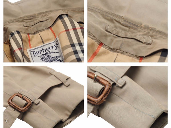 Burberrys Burberry Coat Trench Coat Jacket Vintage Nova Check Cotton Beige Size L Used 41156
