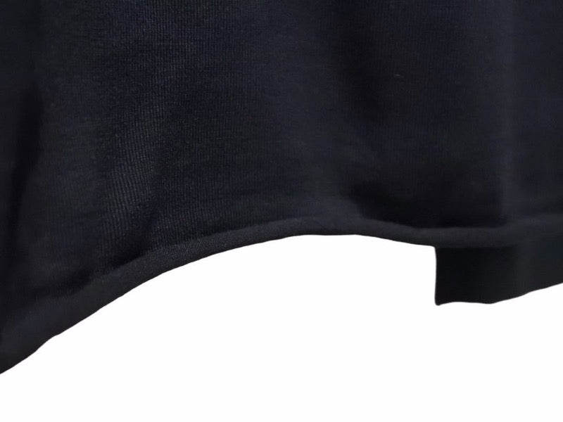 lucien pellat-finet ルシアンぺラフィネ 長袖Tシャツ プリント ラインストーン 1.p-f コットン ブラック サイズM 41164
