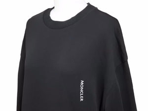 MONCLER モンクレール スウェットシャツ トレーナー ロゴ MAGLIA GIROCOLLO コットン ブラック サイズM 中古 美品 41411