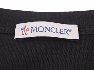極美品 MONCLER モンクレール 半袖Ｔシャツ MAGLIA T-SHIRT ロゴ F10918C70410 8390T ブラック コットン サイズL 中古 41414