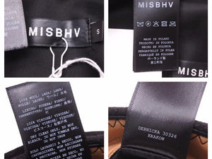 MISBHV ミスビヘイブ ベイカーボーイ ベレー帽 帽子 ハット ハンチング ウール ビスコース ブラック サイズS 美品 中古 41592