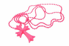 画像をギャラリービューアに読み込む, 極美品 非売品 レア CHROME HEARTS クロムハーツ ボールチェーン ネックレス ラバー ピンク CHクロス 青山20周年記念 中古 41762