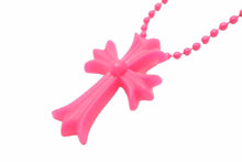 画像をギャラリービューアに読み込む, 極美品 非売品 レア CHROME HEARTS クロムハーツ ボールチェーン ネックレス ラバー ピンク CHクロス 青山20周年記念 中古 41762