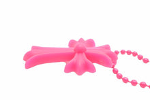 画像をギャラリービューアに読み込む, 極美品 非売品 レア CHROME HEARTS クロムハーツ ボールチェーン ネックレス ラバー ピンク CHクロス 青山20周年記念 中古 41762