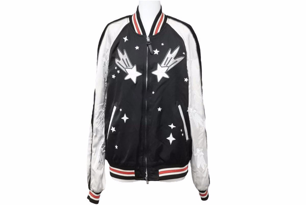 COACH コーチ スカジャンACH THE STOOGES 上着 長袖 リバーシブル ブラック ホワイト 中古 41825