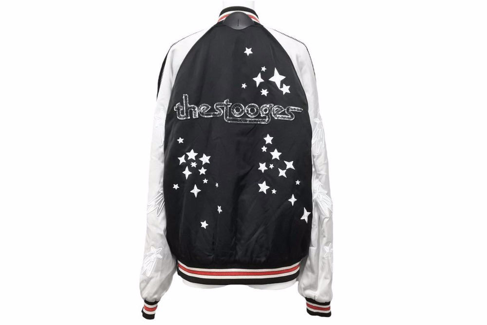 COACH コーチ スカジャンACH THE STOOGES 上着 長袖 リバーシブル ブラック ホワイト 中古 41825