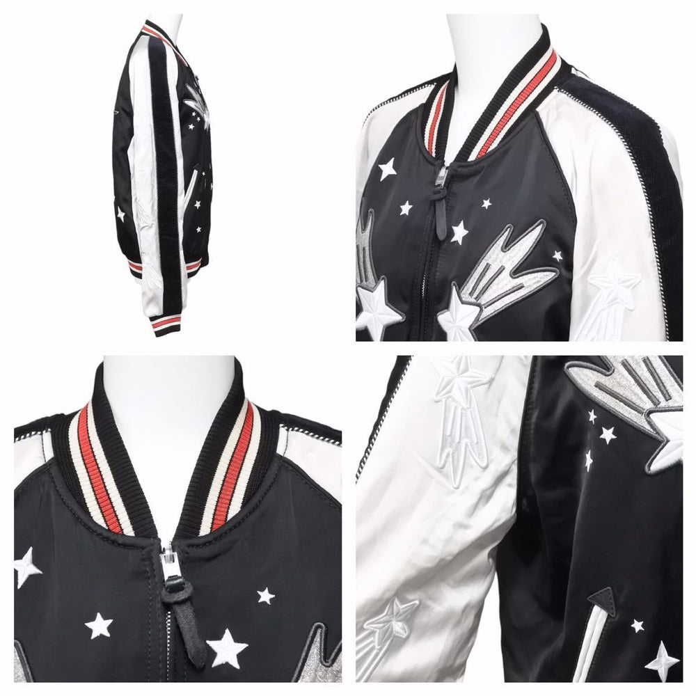 COACH コーチ スカジャンACH THE STOOGES 上着 長袖 リバーシブル ブラック ホワイト 中古 41825