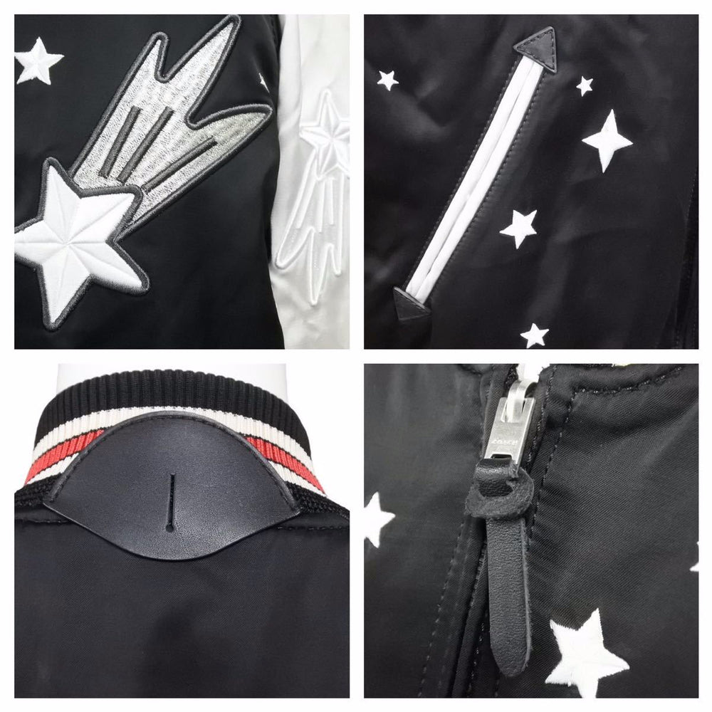 COACH コーチ スカジャンACH THE STOOGES 上着 長袖 リバーシブル ブラック ホワイト 中古 41825