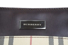 Load image into Gallery viewer, Burberry バーバリー ハンドバッグ ノバチェック柄 キャンバス レザー ベージュ ダークブラウン 美品 中古 41917