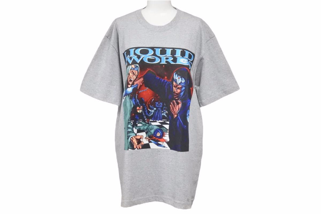 Supreme シュプリーム Tシャツ Liquid Swords Tee リキッド ソーズ 2018AW コットン ポリエステル グレー 美品 中古 42021