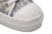 Load image into Gallery viewer, DIOR ディオール オブリーク総柄ハイカットスニーカー イタリア製 ホワイト カーキ シルバー金具 サイズ23.5 良品 中古 42030