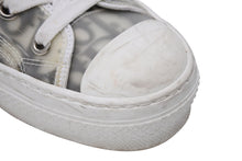 Load image into Gallery viewer, DIOR ディオール オブリーク総柄ハイカットスニーカー イタリア製 ホワイト カーキ シルバー金具 サイズ23.5 良品 中古 42030