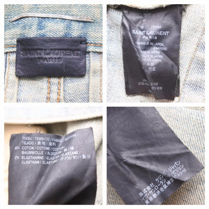 SAINT LAURENT Saint Laurent Denim Pants Damaged Pants Bottoms Cotton Elastane Blue Size 28 Good Condition Used 42235