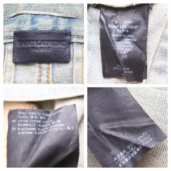 SAINT LAURENT Saint Laurent Denim Pants Damaged Pants Bottoms Cotton Elastane Blue Size 28 Good Condition Used 42235
