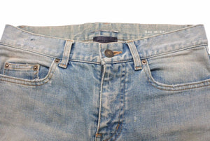 SAINT LAURENT Saint Laurent Denim Pants Damaged Pants Bottoms Cotton Elastane Blue Size 28 Good Condition Used 42235