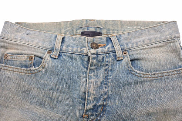 SAINT LAURENT Saint Laurent Denim Pants Damaged Pants Bottoms Cotton Elastane Blue Size 28 Good Condition Used 42235