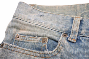 SAINT LAURENT Saint Laurent Denim Pants Damaged Pants Bottoms Cotton Elastane Blue Size 28 Good Condition Used 42235