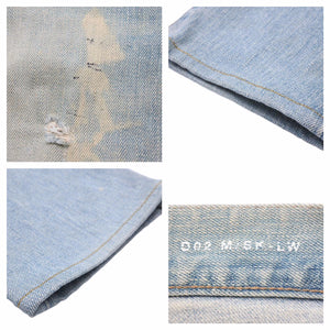 SAINT LAURENT Saint Laurent Denim Pants Damaged Pants Bottoms Cotton Elastane Blue Size 28 Good Condition Used 42235