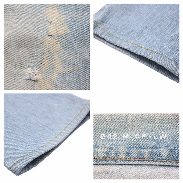 SAINT LAURENT Saint Laurent Denim Pants Damaged Pants Bottoms Cotton Elastane Blue Size 28 Good Condition Used 42235