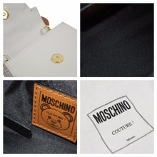 Load image into Gallery viewer, MOSCHINO モスキーノ 2WAY ミニバッグ ショルダーバッグ ハンドバッグ ベア レザー ブラウン ゴールド 美品 中古 42239