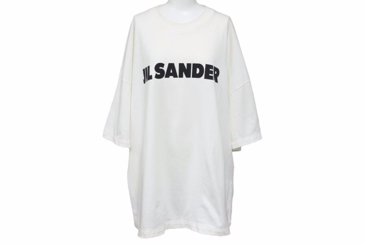 JIL SANDER ジルサンダー ロゴ Tシャツ 半袖シャツ トップス ホワイト ブラック コットン サイズXXL 良品 中古 42276 –  Casanova Vintage