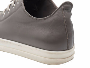 Rick Owens LPO LOW SNEAKERS MILK 21SS RU21S6891 Leather Ramones Gray Size EU40 Good Used 42298