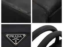 Load image into Gallery viewer, PRADA プラダ トートバッグ ハンドバッグ 三角ロゴプレート カバン B3806 テスート ブラック 良品 中古 42630