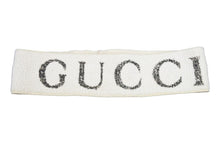 Load image into Gallery viewer, GUCCI グッチ ヘッドバンド ヘッドギア ヘアバンド ブランドロゴ モチーフ アイボリー ホワイト ブラック 美品 中古 42655