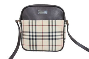 BURBERRY バーバリー ショルダーバック バック ノヴァチェック ベージュ ブラウン ブラック 茶色 黒 美品 42805