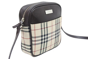 BURBERRY バーバリー ショルダーバック バック ノヴァチェック ベージュ ブラウン ブラック 茶色 黒 美品 42805