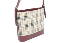 Load image into Gallery viewer, BURBERRY バーバリー ショルダーバッグ ノバチェック チェック柄 ベージュ レッド ワンショルダー 鞄 カバン 中古 42944