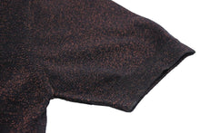 画像をギャラリービューアに読み込む, PRADA プラダ ポロシャツ トップス 半袖 ラメ シルク ビスコース ポリアミド ブラウン ブルー サイズ50 美品 中古 42949