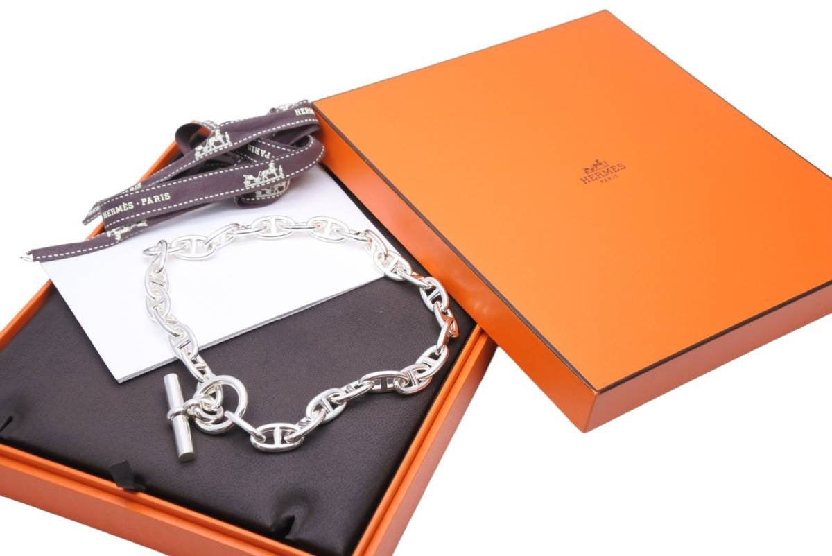 新品未使用 HERMES エルメス シェーヌダンクル ネックレス GM 29 コマ