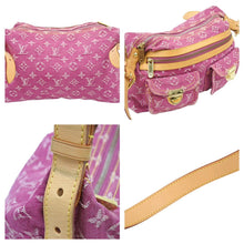 Load image into Gallery viewer, Louis Vuitton ルイヴィトン バギーPM モノグラムデニム ショルダーバッグ M95212 デニム レザー パープル ピンク 美品 中古 43054