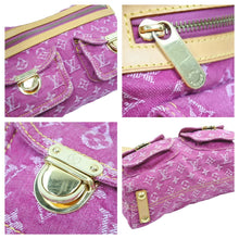 Load image into Gallery viewer, Louis Vuitton ルイヴィトン バギーPM モノグラムデニム ショルダーバッグ M95212 デニム レザー パープル ピンク 美品 中古 43054