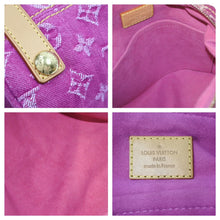 Load image into Gallery viewer, Louis Vuitton ルイヴィトン バギーPM モノグラムデニム ショルダーバッグ M95212 デニム レザー パープル ピンク 美品 中古 43054