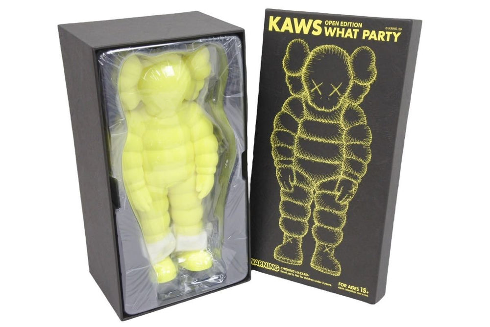 New and unused MEDICOM TOY Doll Figure KAWS What Party open edition Yellow Yellow 43280