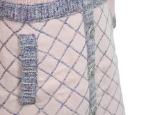 画像をギャラリービューアに読み込む, CHANEL シャネル カーディガン トリミングワンピース P52761K06813 シルク カシミヤ モヘア ピンク サイズ36 美品 中古 43296