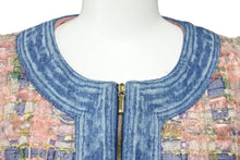 画像をギャラリービューアに読み込む, 極美品 CHANEL シャネル ジャケット トップス 上着 P55087 ブルー ピンク デニム ツイード サイズ34 中古 43306