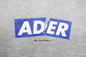 ADERERROR アーダーエラー FW21 Origin Line BoxLogo ボックスロゴ スウェット トレーナー グレー A2 美品 中古 43586