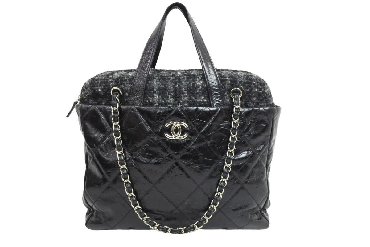 CHANEL シャネル ポートベロー マトラッセ 2WAY ハンドバッグ チェーン