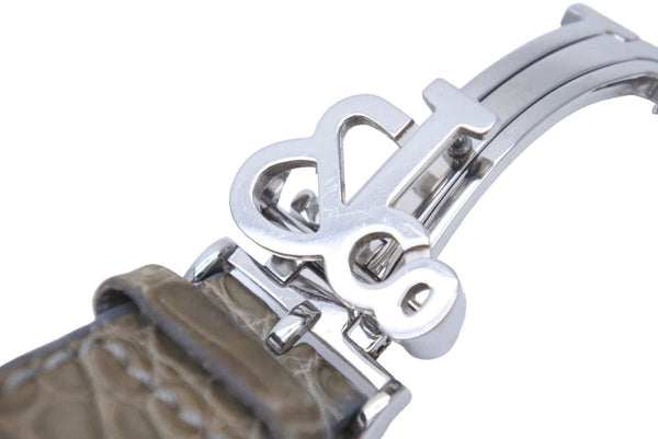 Jacob&co ジェイコブ 5タイムゾーン 47mm 純正レザーベルト 腕時計 替えベルト レザー カーキ シルバー 良品 中古 43758