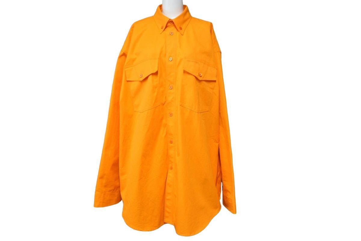 BALENCIAGA 21SS オーバーサイズシャツ オレンジ　XXS