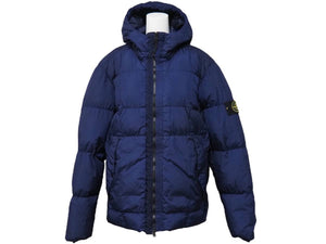 極美品 STONE ISLAND ストーンアイランド ダウンジャケット アウター 18AW 691541223 ナイロン ネイビー サイズL 中古 43773